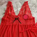 Plus Size Red Lace Lingerie Set size 1X