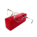 New CAROLINA HERRERA Frames Metal Cat Eye Silver Blue VHE165K 523 53 16 140