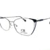 New CAROLINA HERRERA Frames Metal Cat Eye Silver Blue VHE165K 523 53 16 140