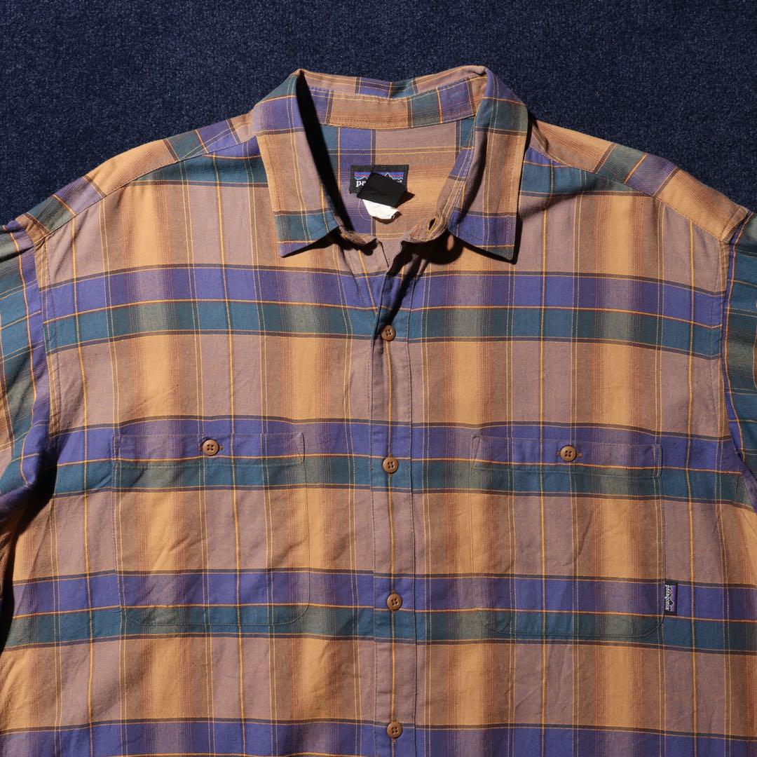 Vintage 90s Patagonia Flannel Shirt Mens M Blue Green Plaid