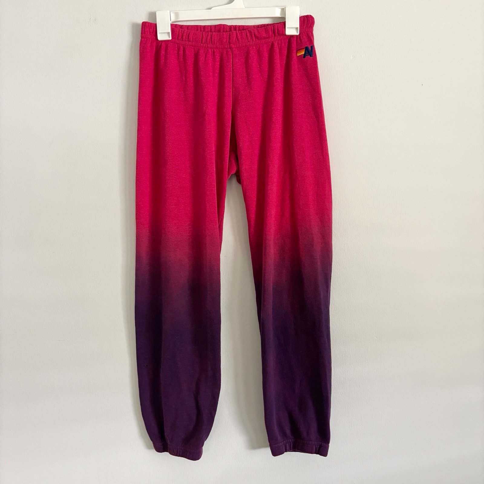 Aviator Nation Pink Purple Ombré Sweatpants Size Medium
