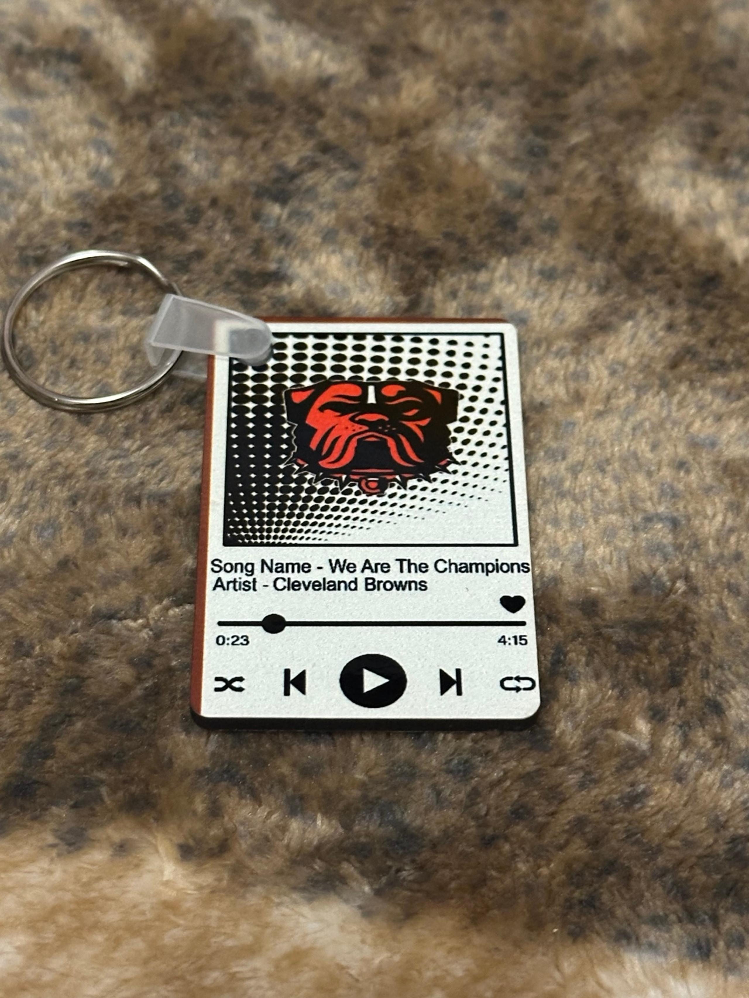 Cleveland Browns Playlist Keychain