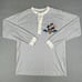 VTG Disney University Stripe Hometown Hero Henley Shirt Med Mickey Embroidered