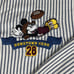 VTG Disney University Stripe Hometown Hero Henley Shirt Med Mickey Embroidered