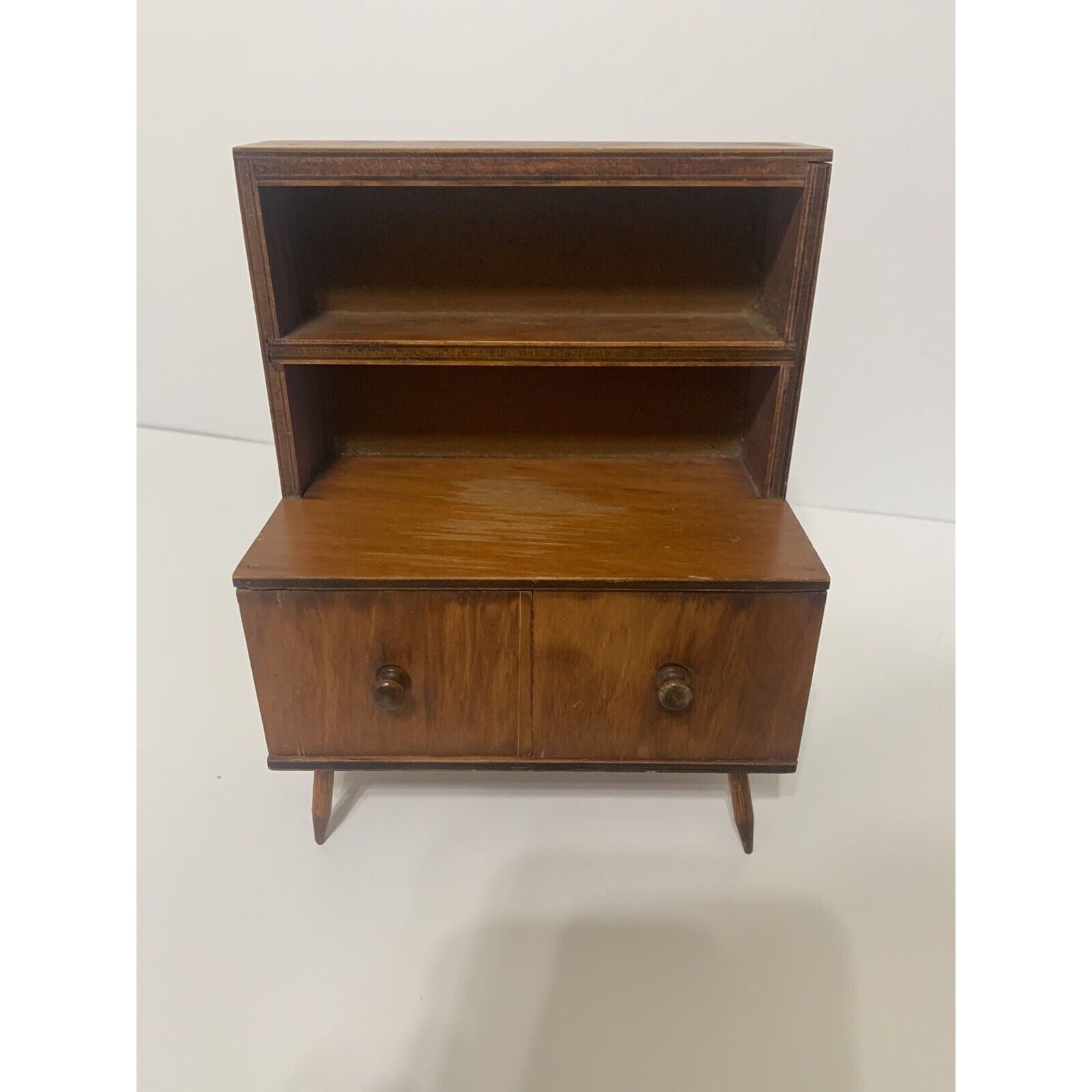Vintage 1950’s Mid Century Modern Salesman Sample Cupboard Wooden Miniature