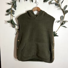 NWT Coco + Carmen Green Fleece Vest
