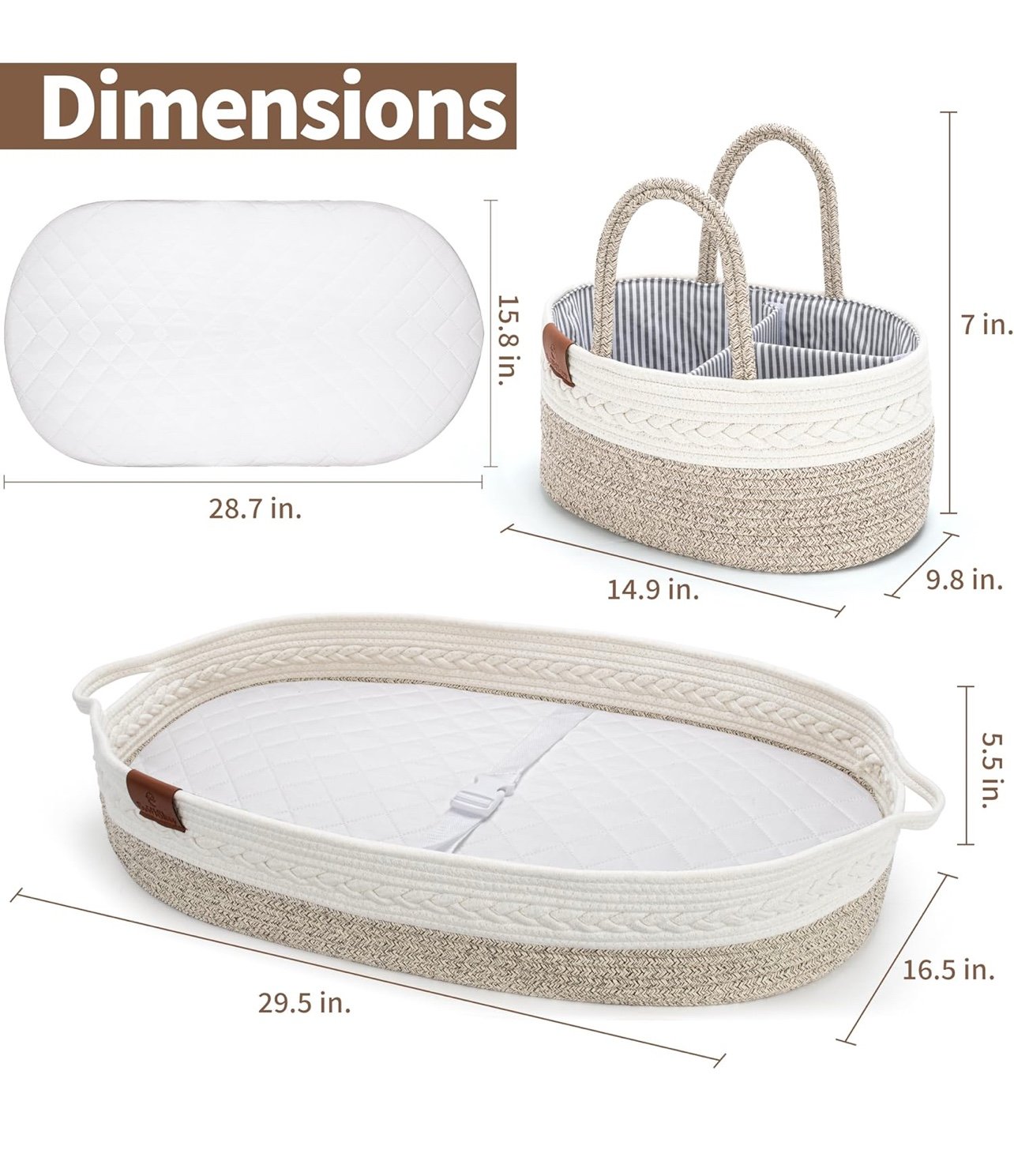 Swiftsleep Changing Pad with Matching Basket