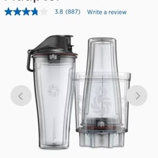 Vitamix Personal Cup Adapter Set includes adapter and two cups