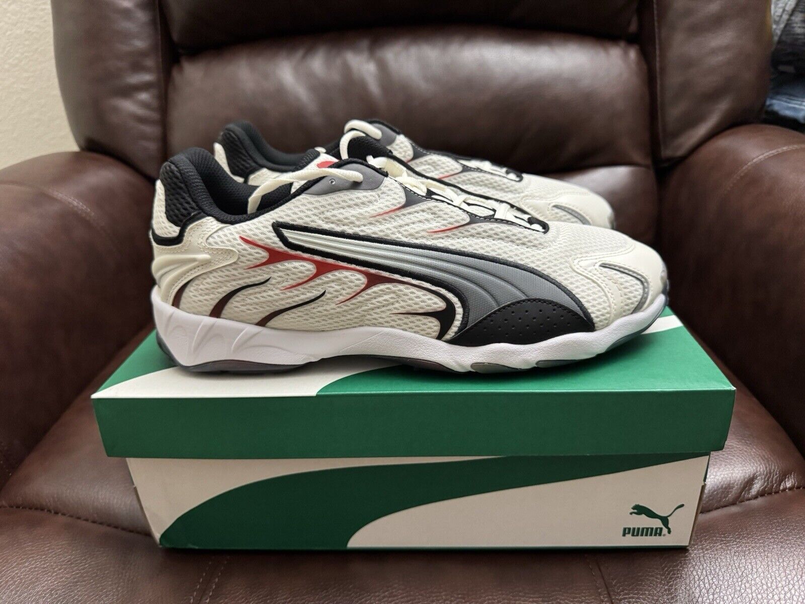 PUMA Inhale Warm White For All Time Red Men Size 11.5 Casual Sneaker Brand New