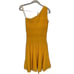 Michael Kors One Shoulder Dress Mustard Yellow Sz. Small fit & flare