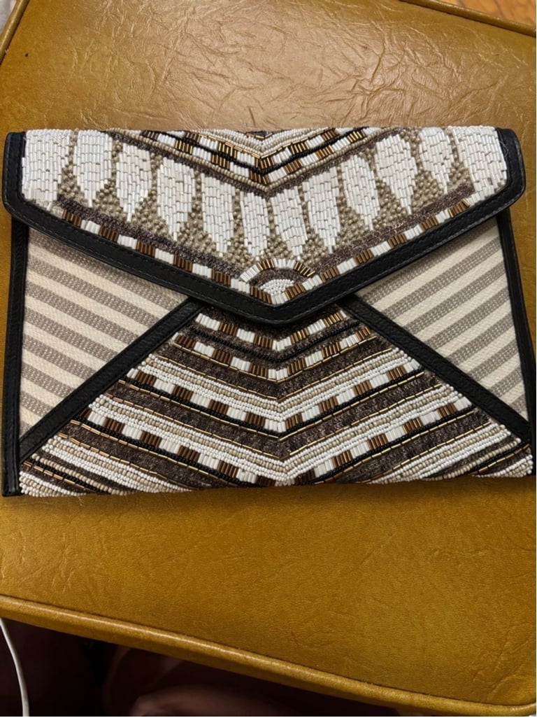 Rebecca Minkoff Women's Clutch Beige & Black