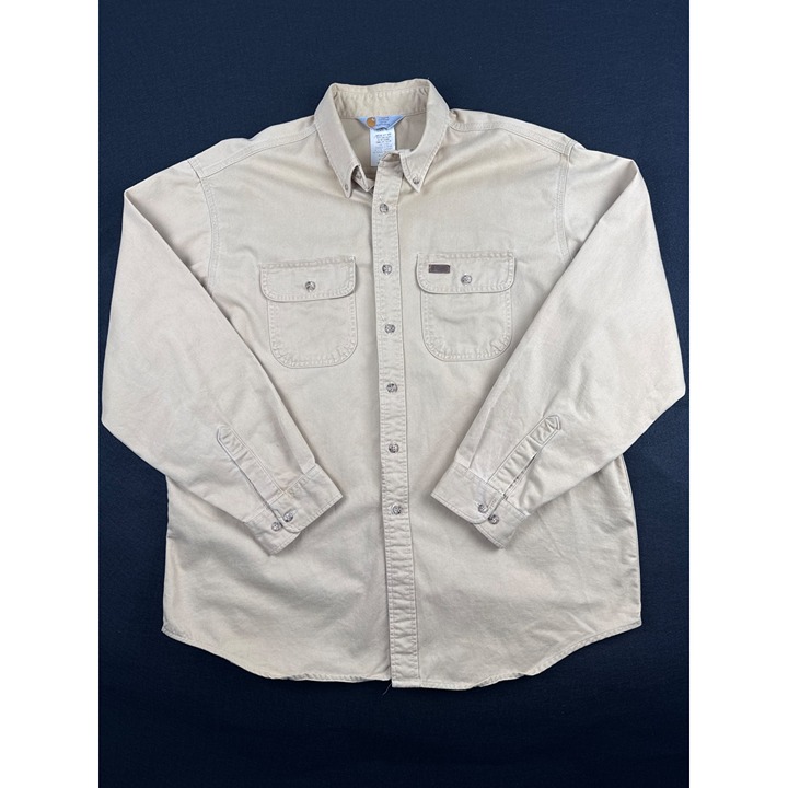 Carhartt Men's Rugged Outdoor Wear Long Sleeve Cotton Shirt XL