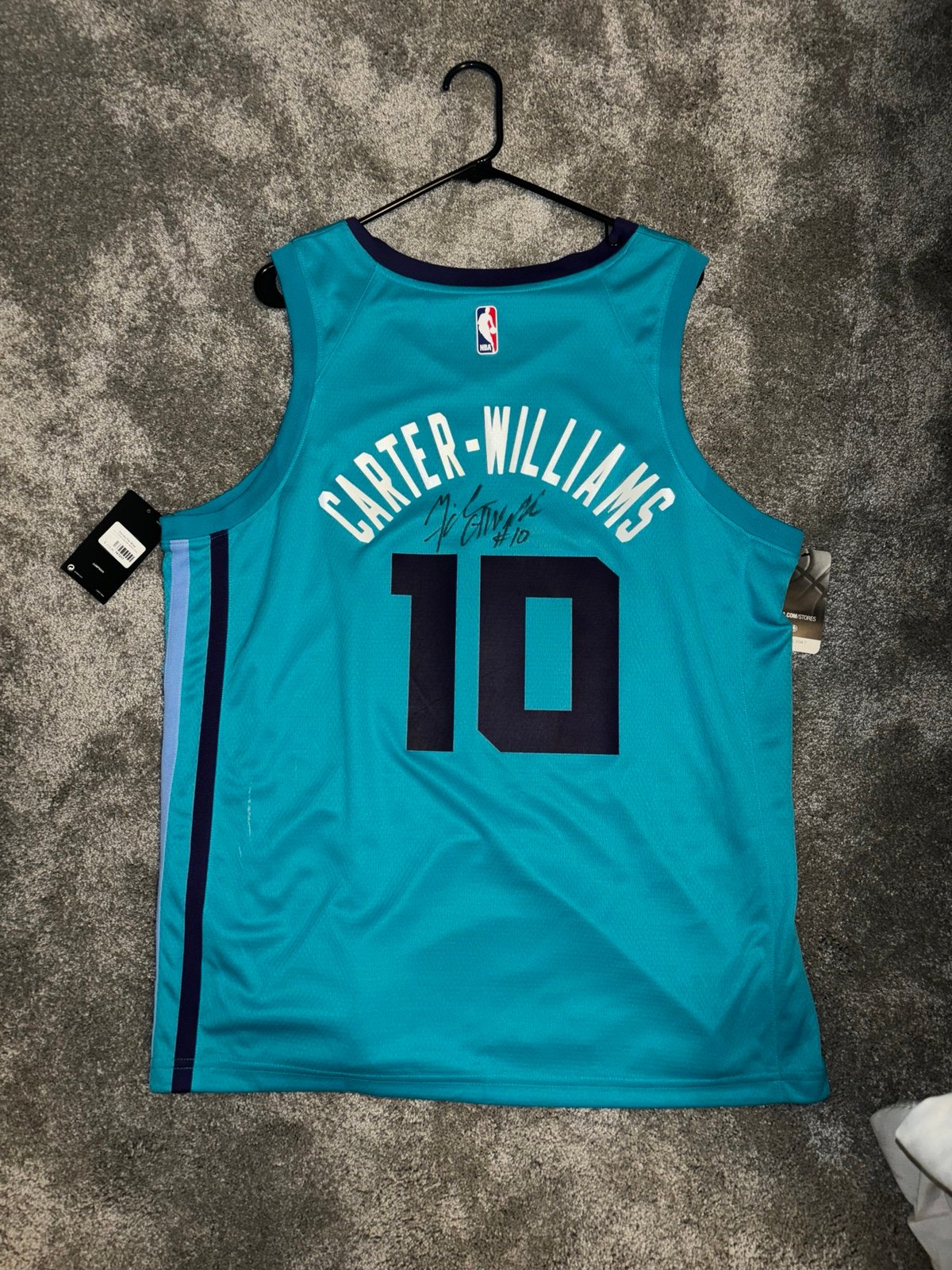 Signed NBA Charlotte Hornets Basketball #10 Michael Carter-Williams-XL