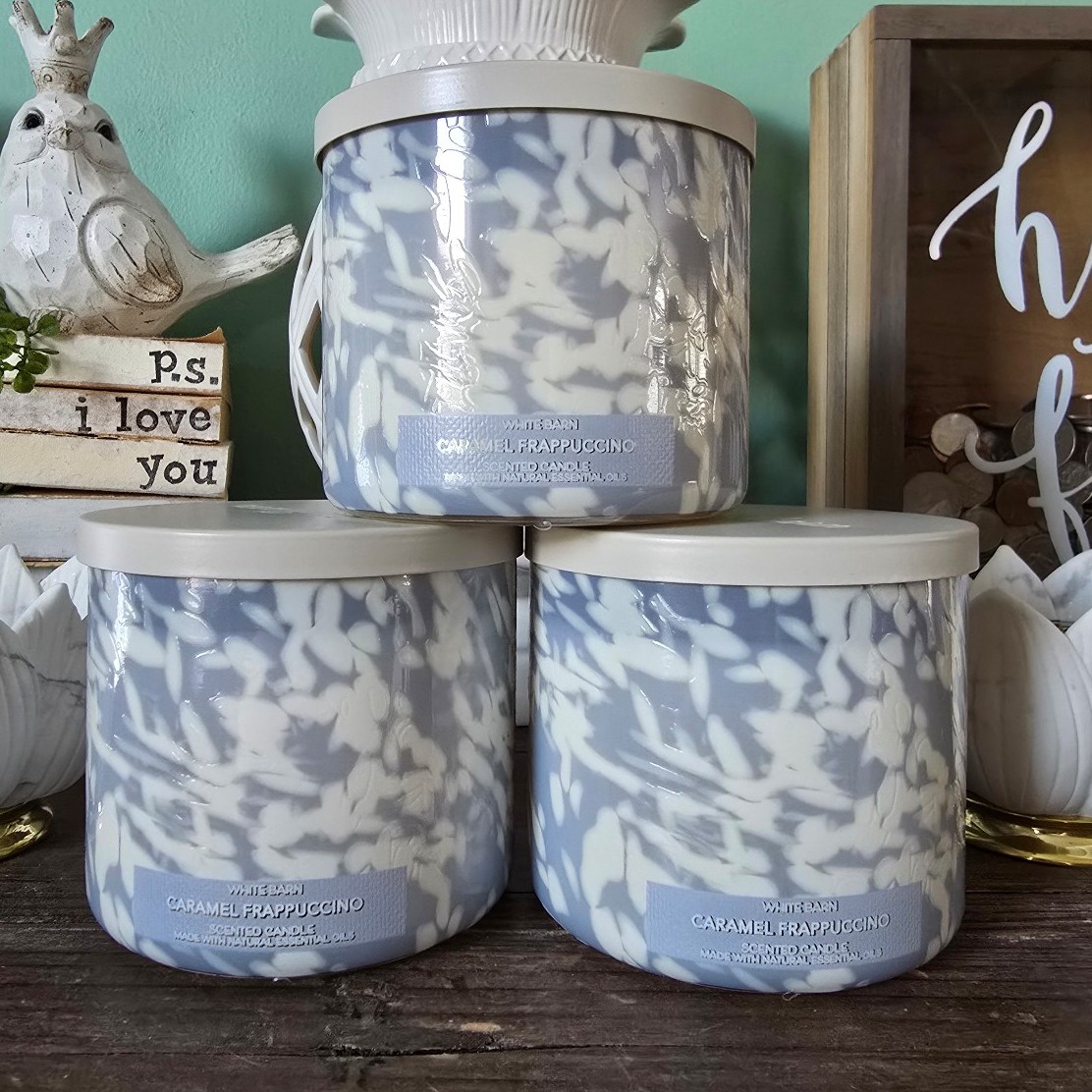 Bath Body Works Caramel Frappuccino Candle X3
