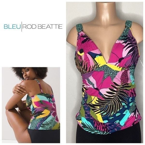 New. BLEU ROD Beattie Tankini Top. Size 14. Retails 89