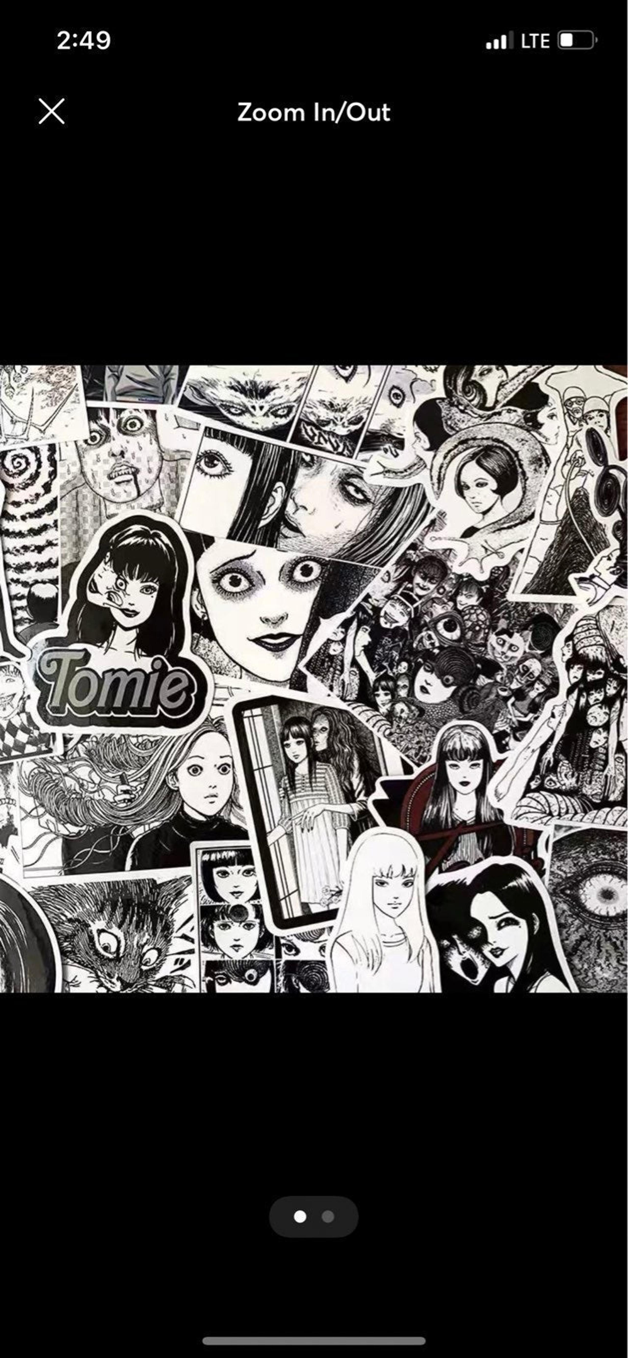 junji ito manga 56 pcs stickers, waterproof