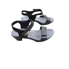 Naot Intact In Coal Nubuck/Black Raven Block Heel Sandals-Size EU 42(US 11-11.5)