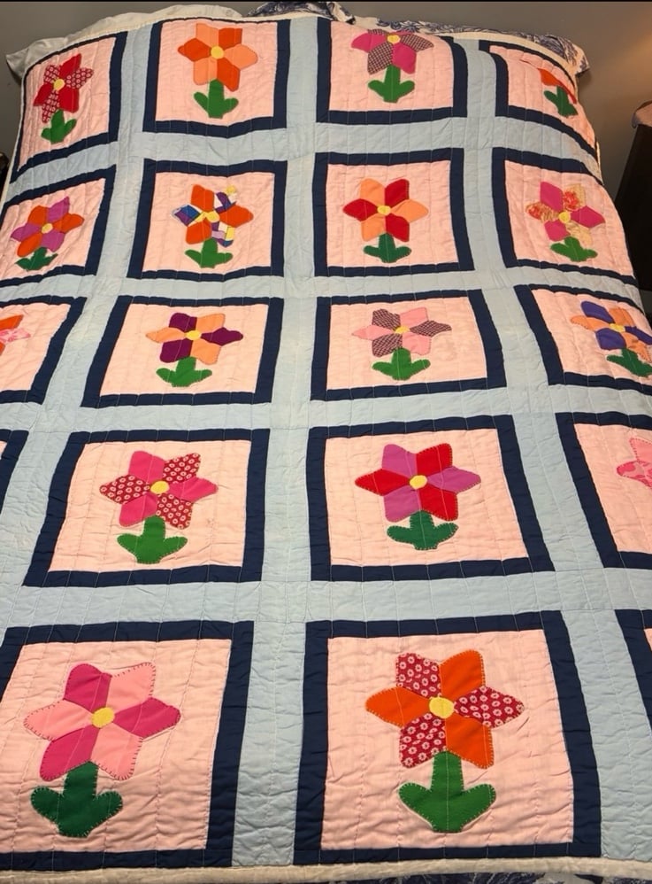 Quilt Handmade Bo-Ho beauty 1960’s