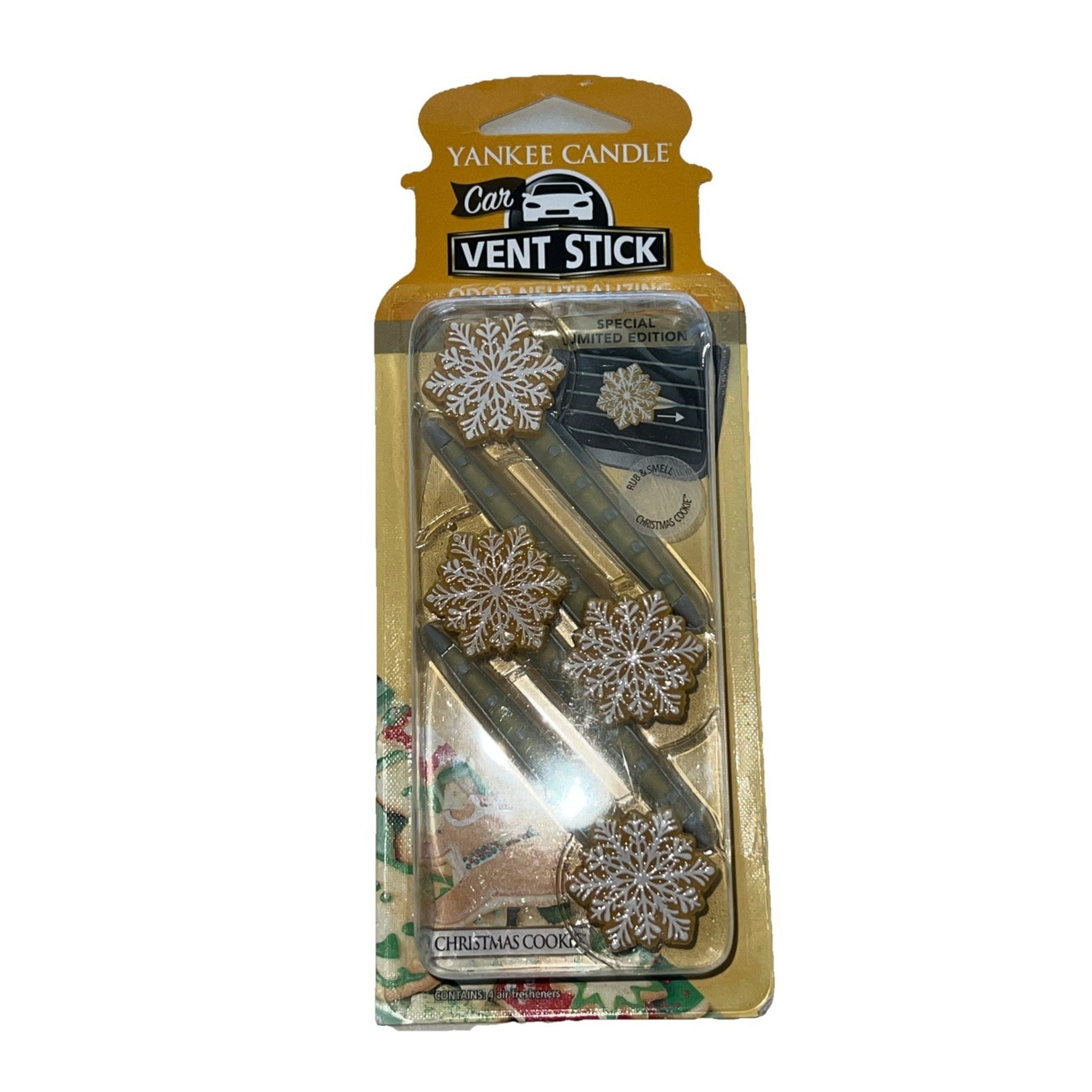 Yankee Candle 2015 Car Vent Sticks Air Freshener CHRISTMAS COOKIE Discontinued