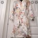 Flora Nikrooz White Floral Satin Robe (New)
