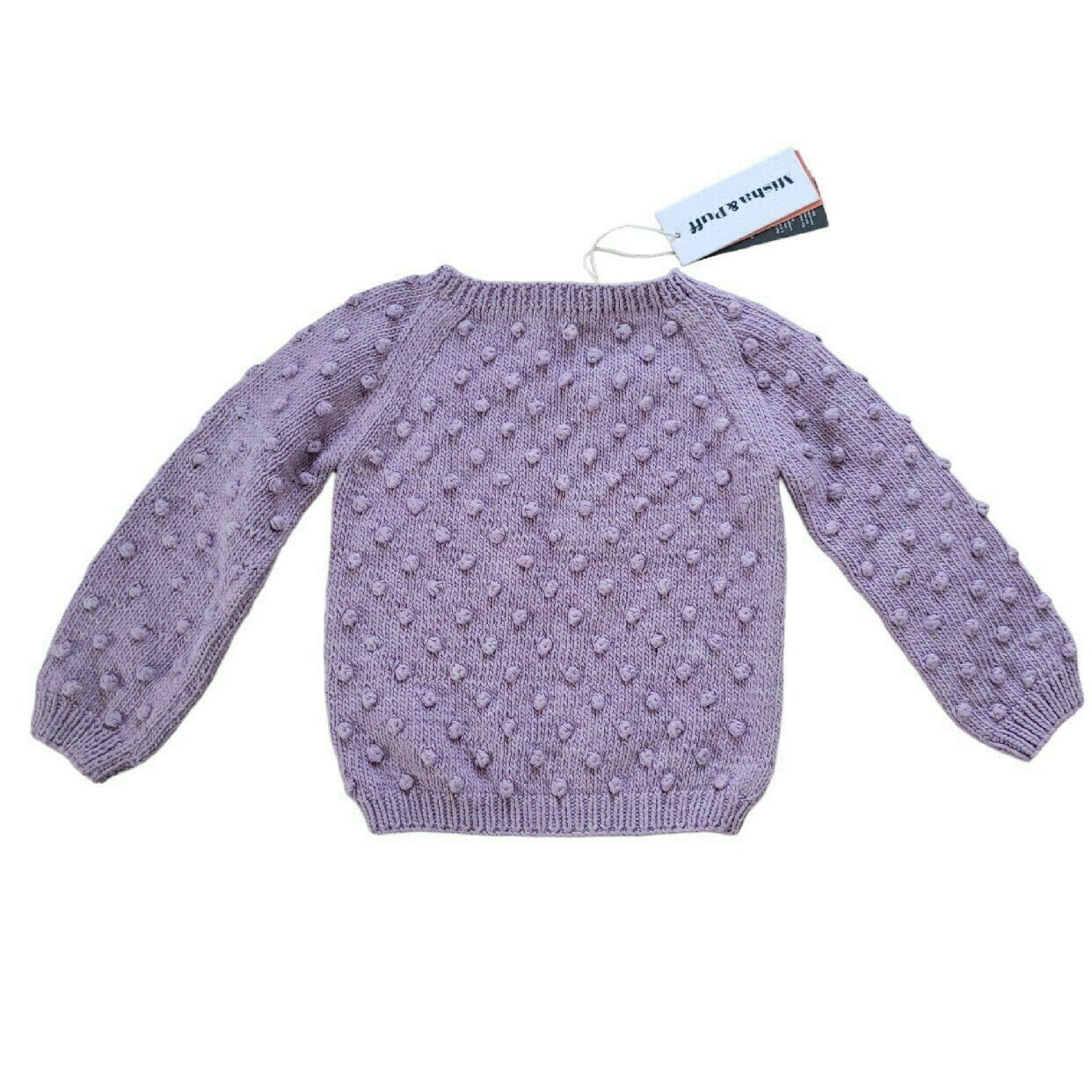 Misha & Puff Lavender Popcorn Sweater
