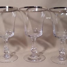 Fostoria Sheffield (Lot of 3) Water Goblets (6 3/4 ) PERFECT!