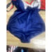 Vintage 1970 DeWeese Design Navy W/ Red Trim One Piece Swimsuit Sz 16 USA Made
