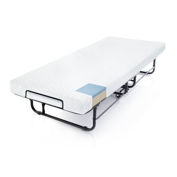 Malouf Rollaway Guest Bed Twin Size Mattress & Bed Frame