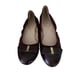 Cole Haan Ballet Flats Purple Color Quilted Suede Leather Gold Bow Size 9.5