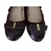 Cole Haan Ballet Flats Purple Color Quilted Suede Leather Gold Bow Size 9.5
