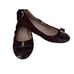 Cole Haan Ballet Flats Purple Color Quilted Suede Leather Gold Bow Size 9.5