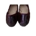 Cole Haan Ballet Flats Purple Color Quilted Suede Leather Gold Bow Size 9.5