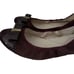 Cole Haan Ballet Flats Purple Color Quilted Suede Leather Gold Bow Size 9.5
