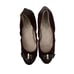 Cole Haan Ballet Flats Purple Color Quilted Suede Leather Gold Bow Size 9.5
