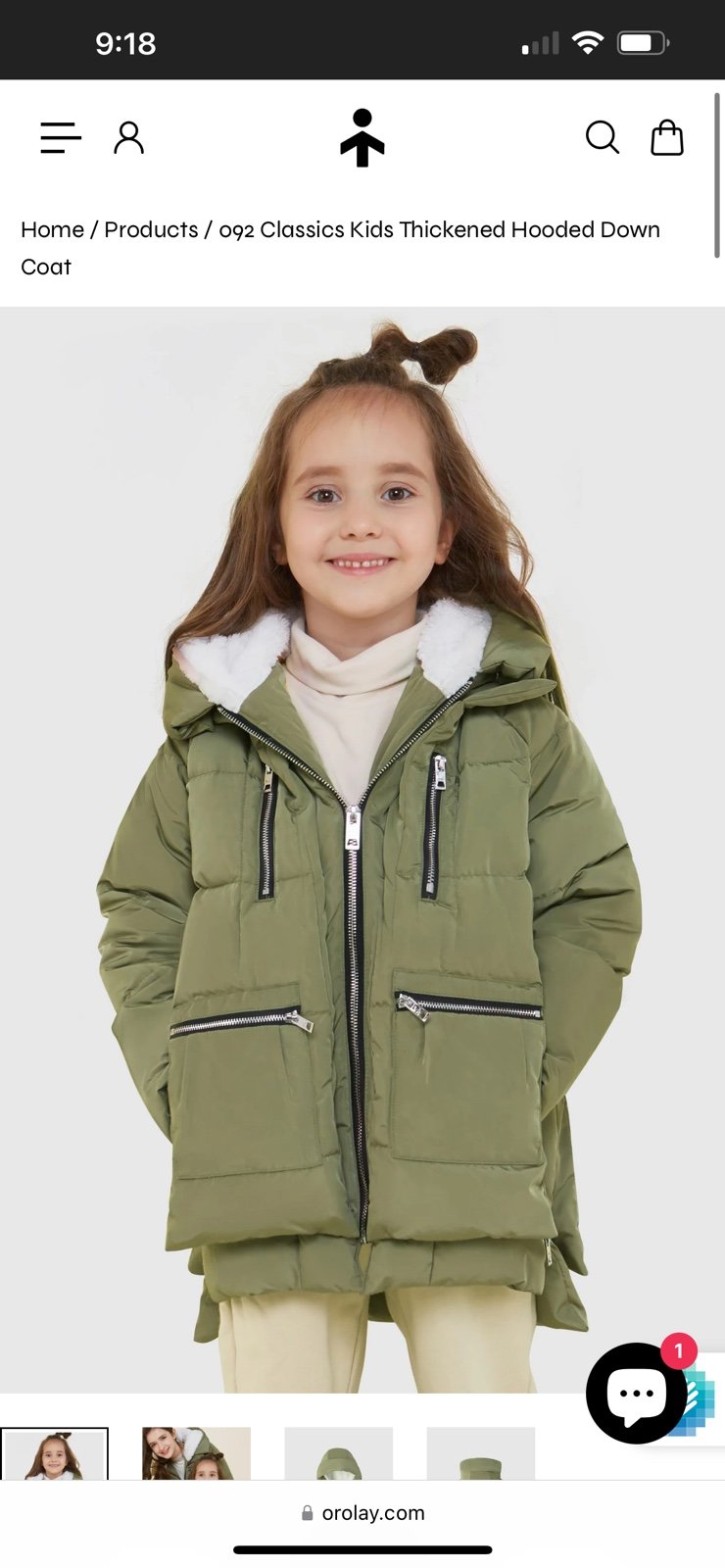 Kids 10/11 Orolay Jacket - NWOT