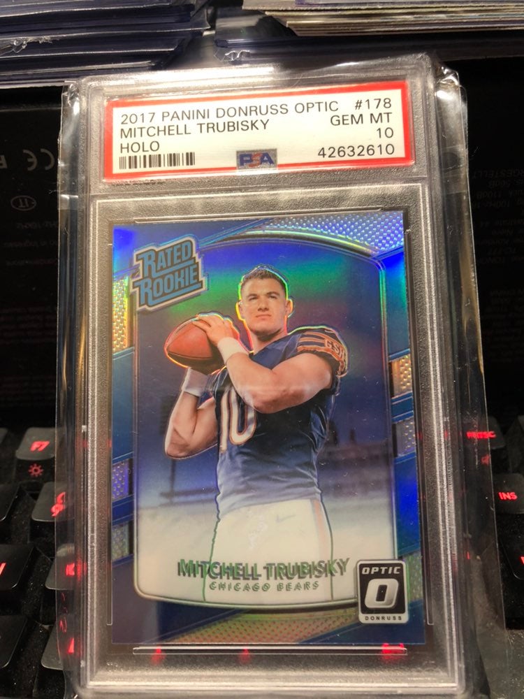 2017 Mitchell Trubisky Optic Holo Rated Rookie PSA 10