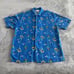 Disney Hawaiian Aloha Men's Short Sleeve Shirt Size Medium Color Blue