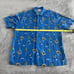 Disney Hawaiian Aloha Men's Short Sleeve Shirt Size Medium Color Blue