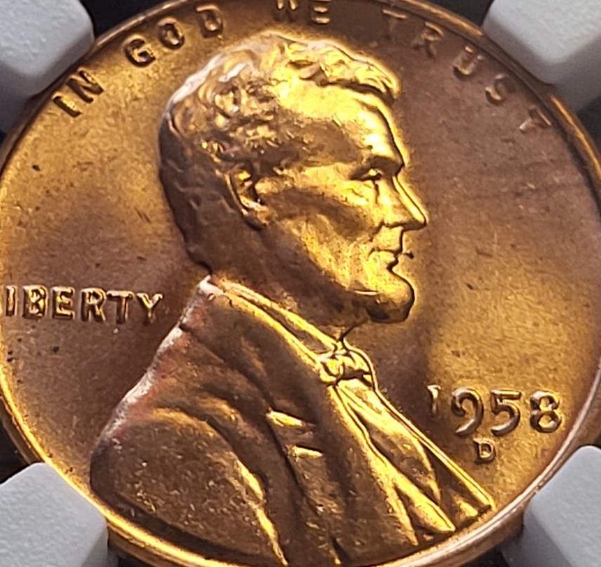 1958 D Lincoln Wheat Back Cent NGC MS66RD #2370