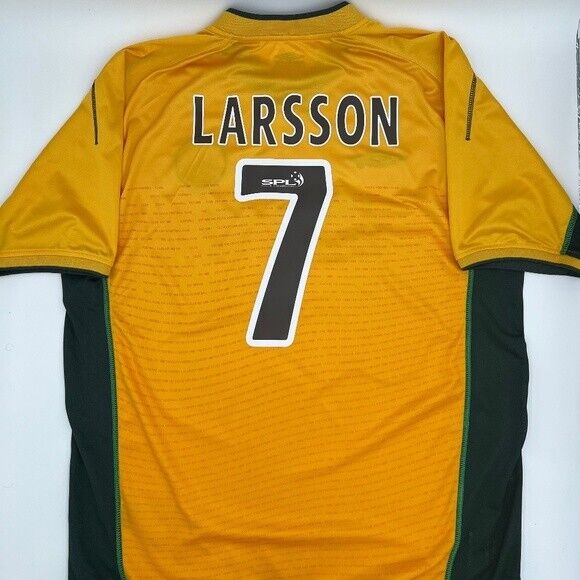 Vintage Larsson #7 Celtic FC Home kit Jersey Shirt size L | eBay