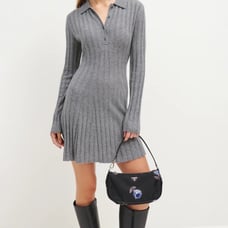 Reformation Walsh Cashmere Collared Mini Dress