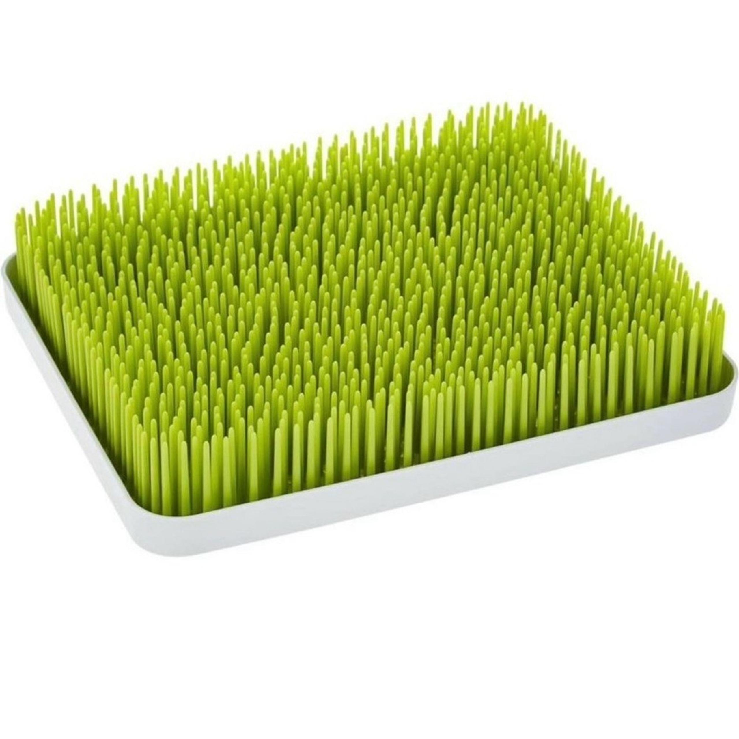 BOON Green White Grass Countertop Bottle Drying Rack One Size