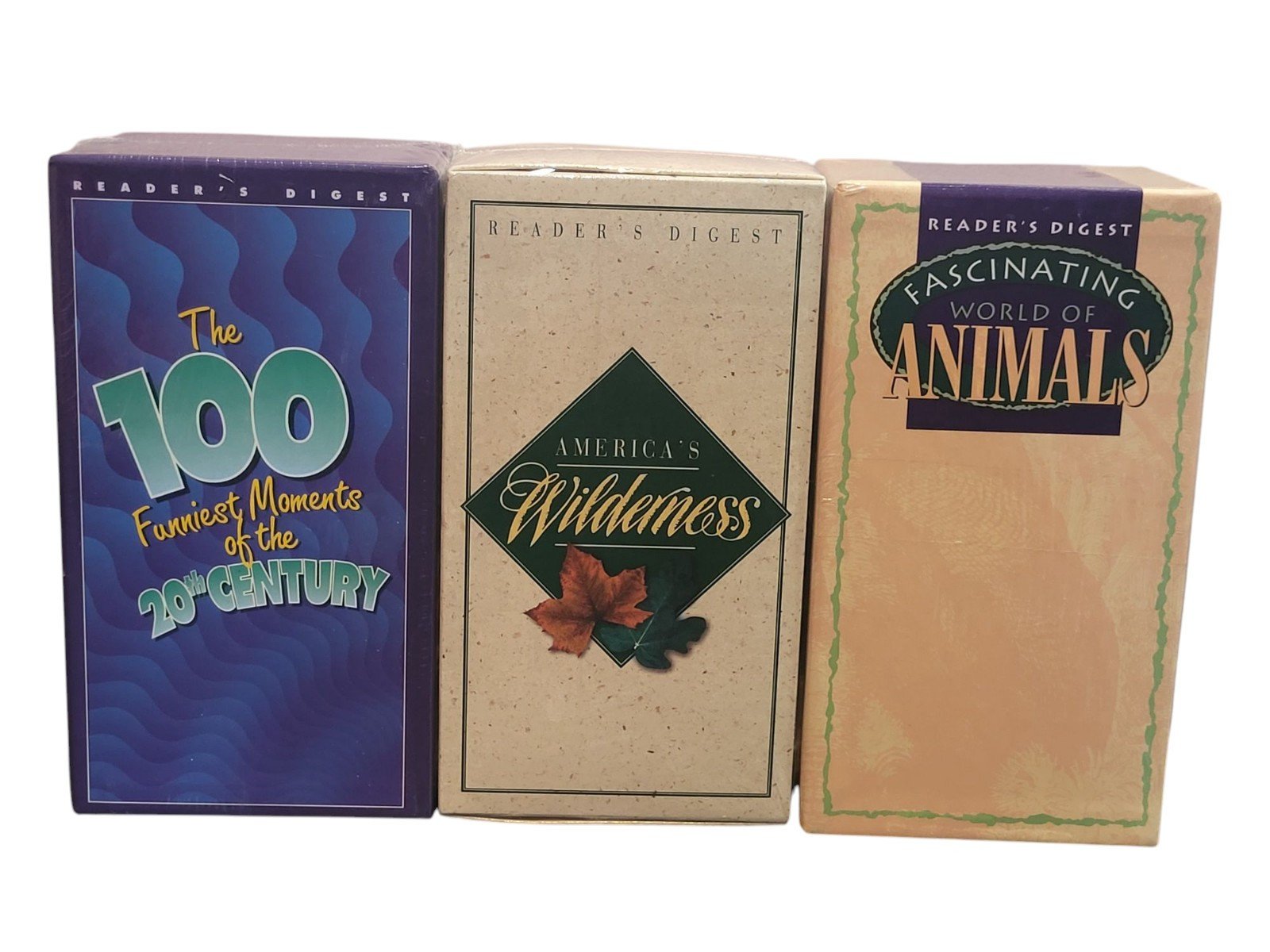 Reader’s Digest VHS Lot (9-Tape) 100 Funniest Moments, Wilderness, Animals