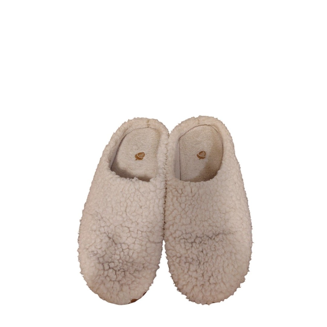 Acorn white Sherpa slip on slippers