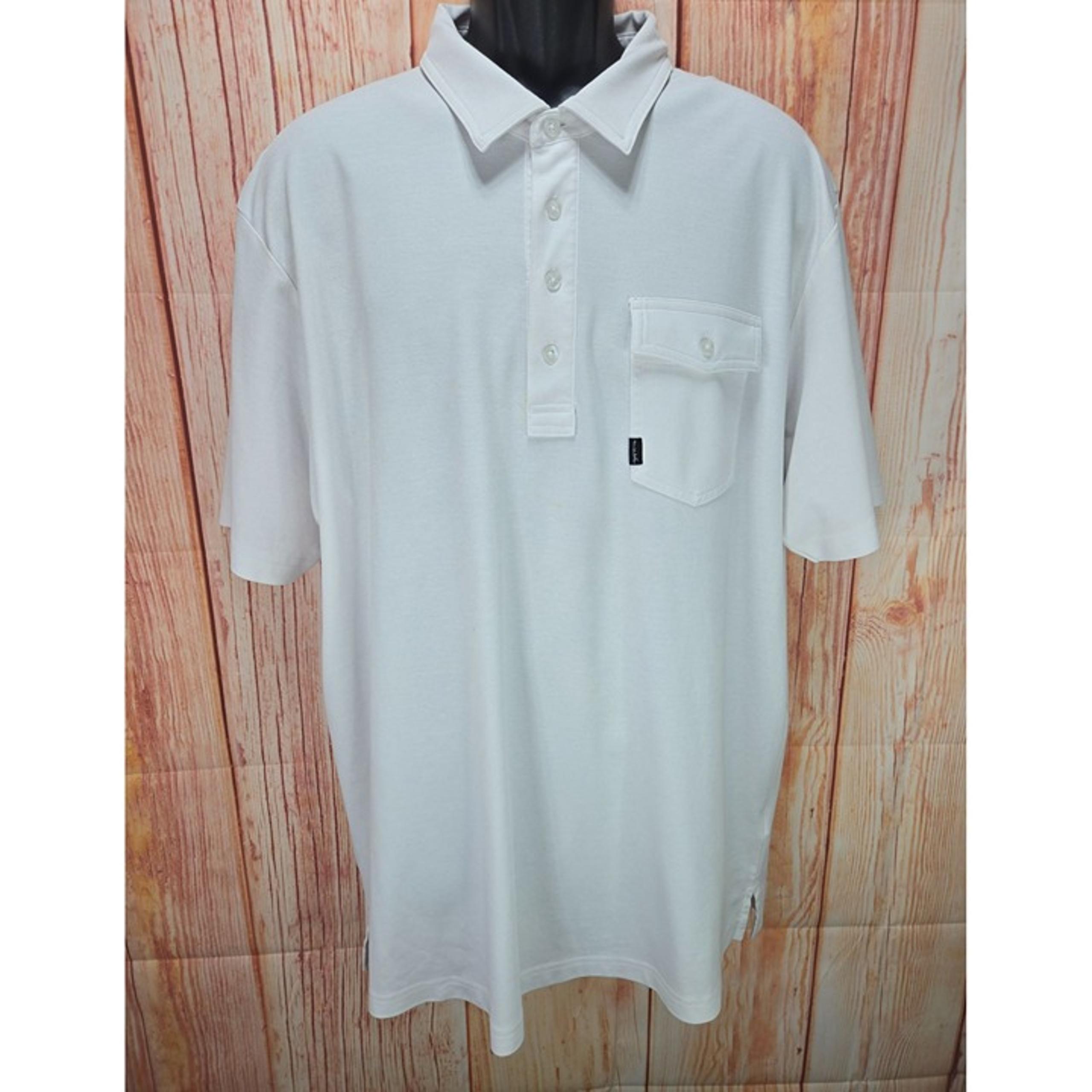 Travis Mathew White Polo Shirt XXL Mens Casual Short Sleeve Cotton Blend