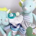 Twins Dinosaurs Diaper Cake, Baby Shower Gift