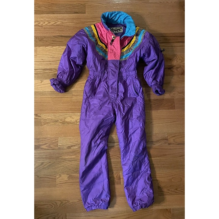 Vintage Ossi Skiwear Girls Size XL Snowsuit Pink Purple Winter Suit