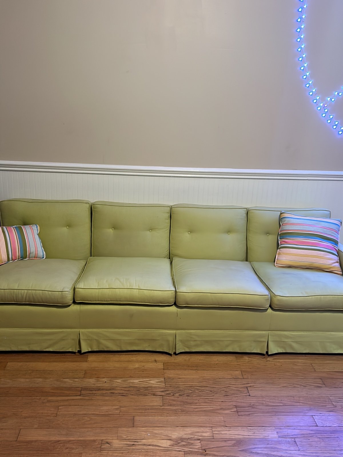 Lime green couch