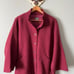 J. Jill 100% Wool Coat Kimono Sleeves Merlot Button-down Size S Fit To Xl NWOT