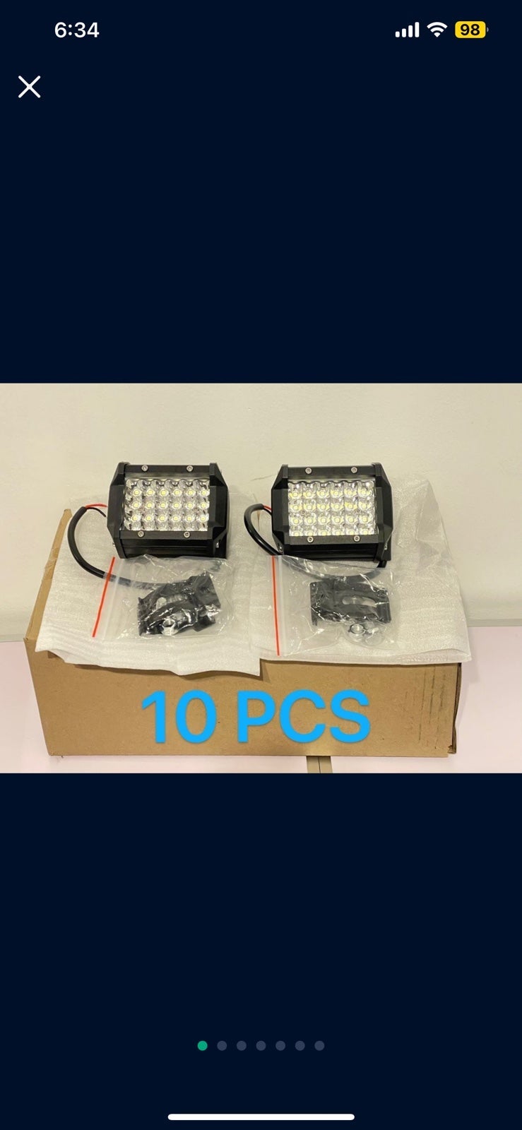 LED Pods, 10PCS 4 Inch 72W LED Light Bar
